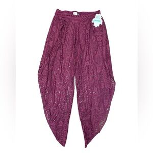 BECCA by Rebecca Virtue Side Split Beach Cover Pants - Sz Large